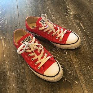 Converse red Chuck Taylors – size 8 women